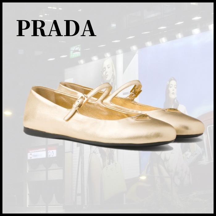 ■PRADA プラダ モルドレ ナッパレザー バレリーナ