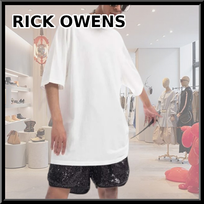 関送込！RICK OWENS コットン 半袖 無地 ジャンボ Tシャツ