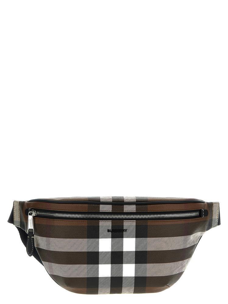 送料関税込★Burberry★チェック ベルトバッグ★BROWN