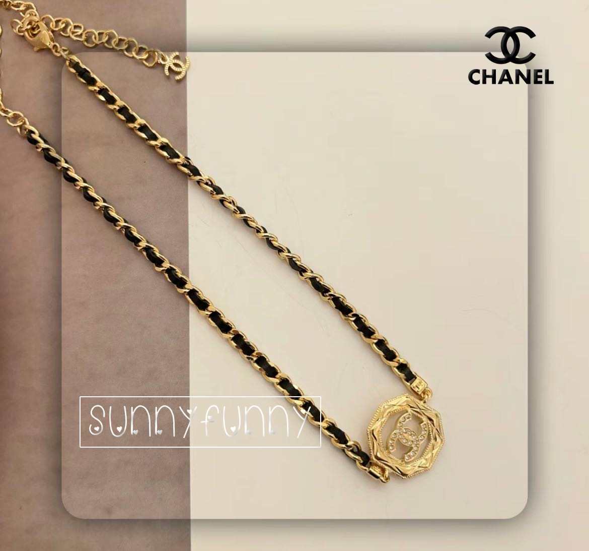24A《限定★》CHANEL チョーカー レザー ロゴ 大人気