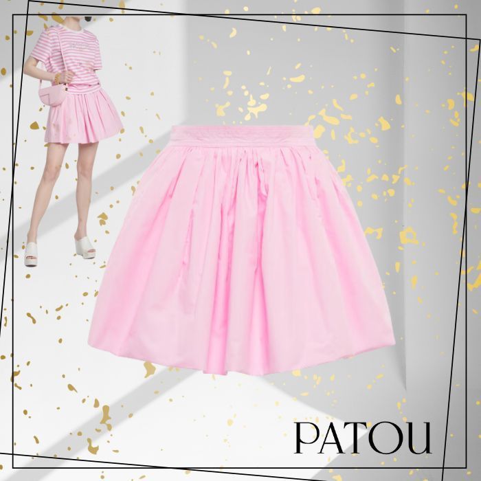 大人気 【PATOU】 High-rise miniskirt ウィメンズ ボトムス 大人気 【PATOU】 High-rise cotton miniskirt ボトムス ミニ丈
