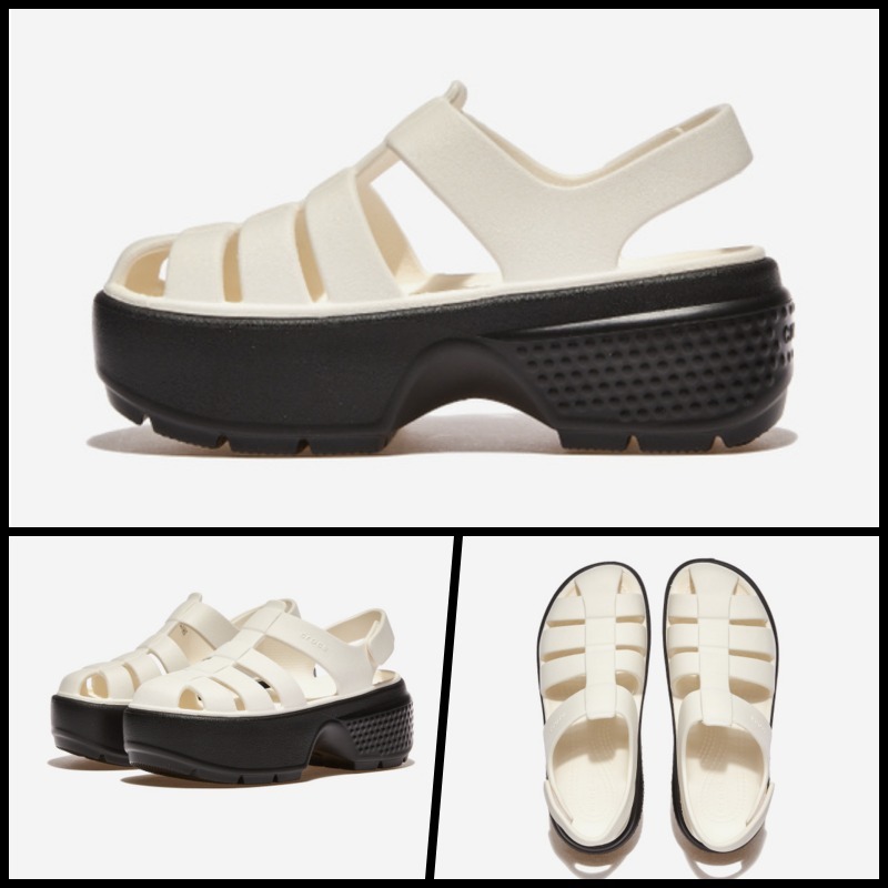 ● CROCS ● STOMP FISHERMAN SANDAL _White 220-260