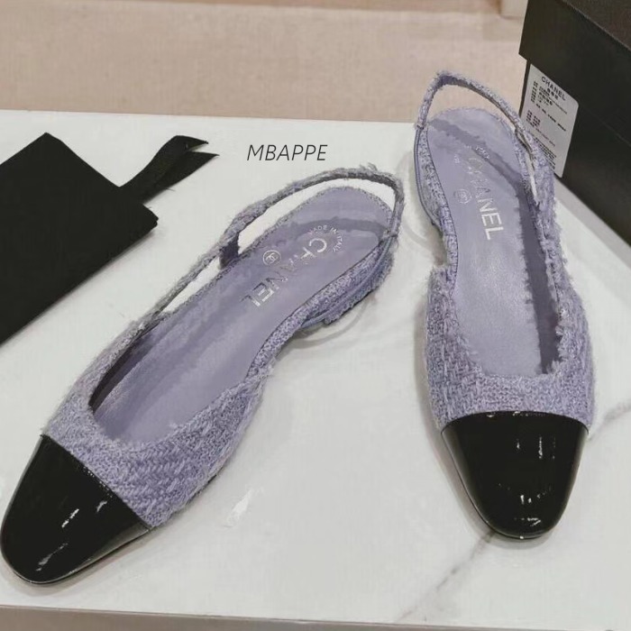 《24A》パステルカラー♪【CHANEL】スリングバック シューズ