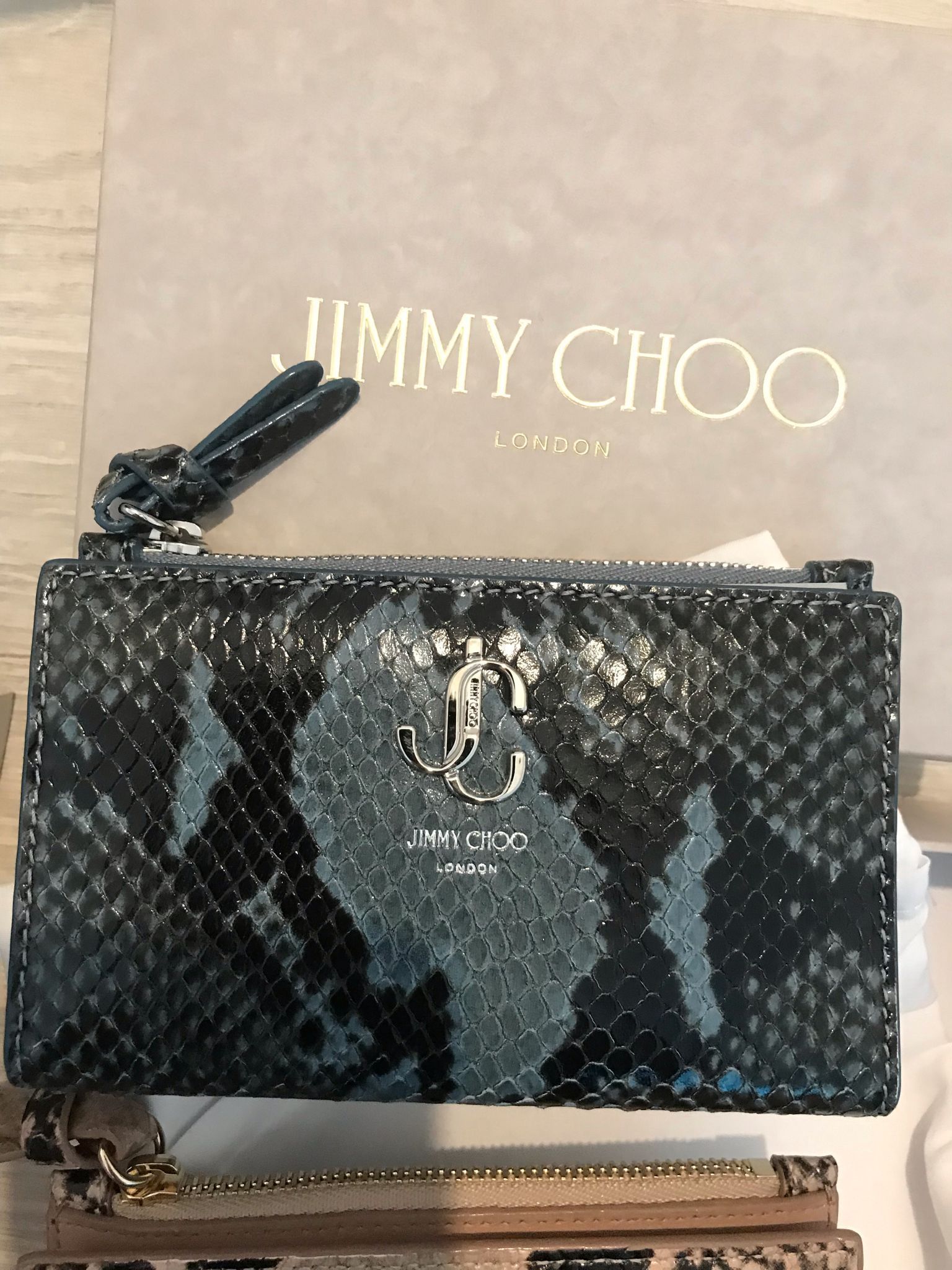 JIMMY CHOO 《VIPセール》スネイク型押 コインカードケースLITZY