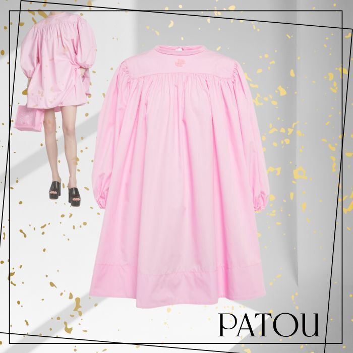 大人気 【PATOU】 Cotton poplin minidress ワンピース ショート