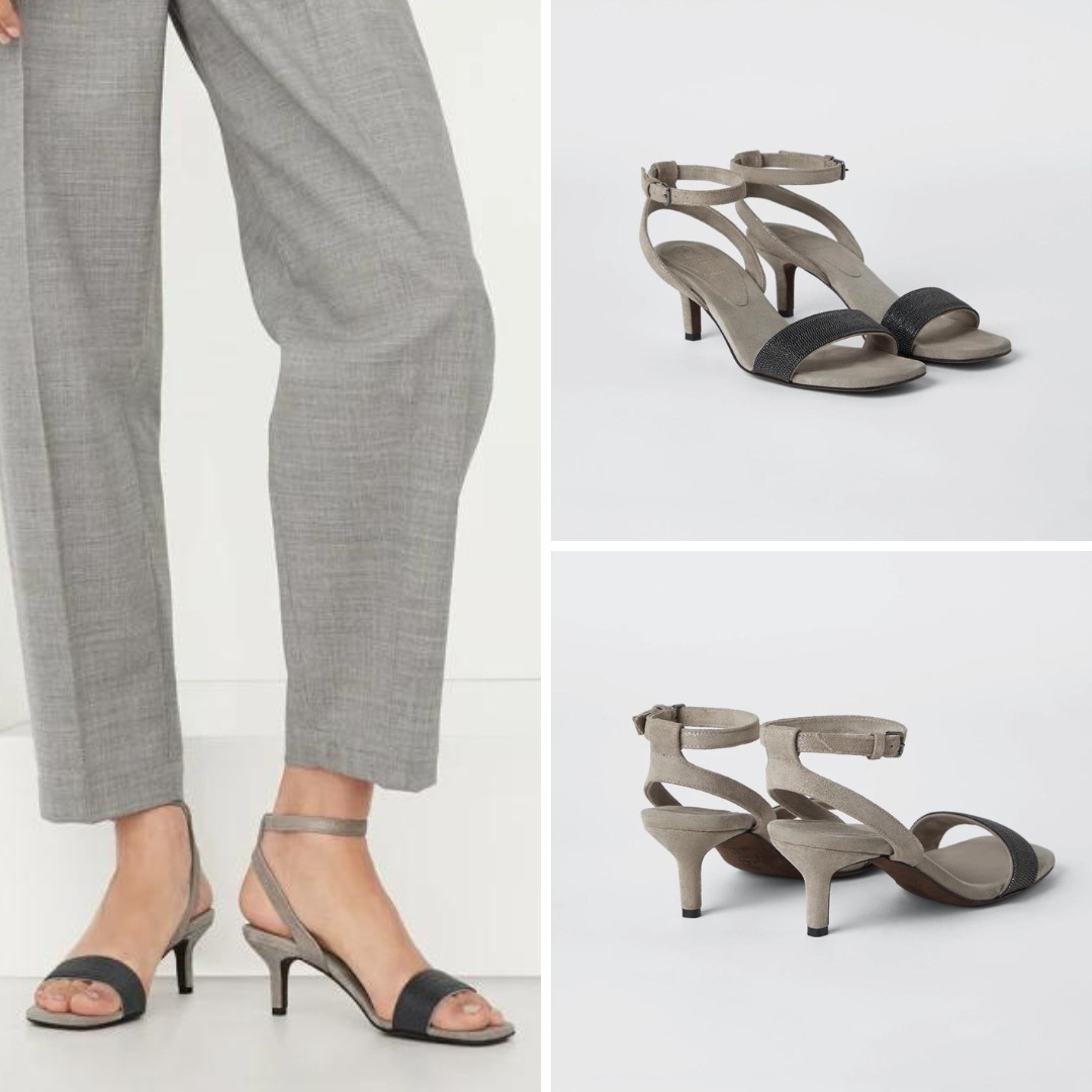 《送料無料》 BRUNELLO CUCINELLI City heels in suede