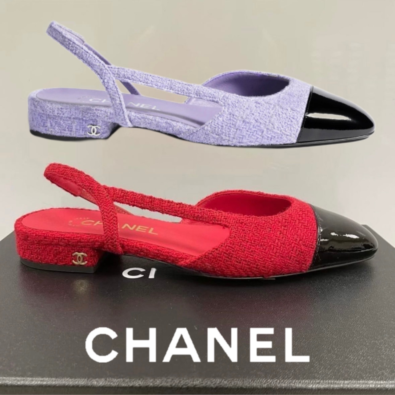 【上品な大人カラー♪】CHANEL スリングバック シューズ