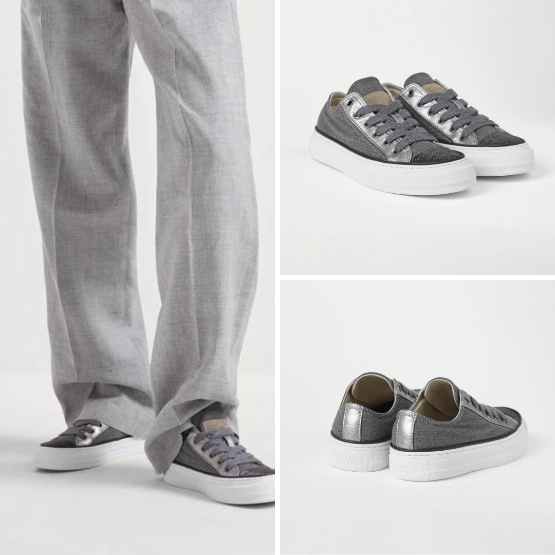 《送料無料》 BRUNELLO CUCINELLI Sneakers with Precious Toe