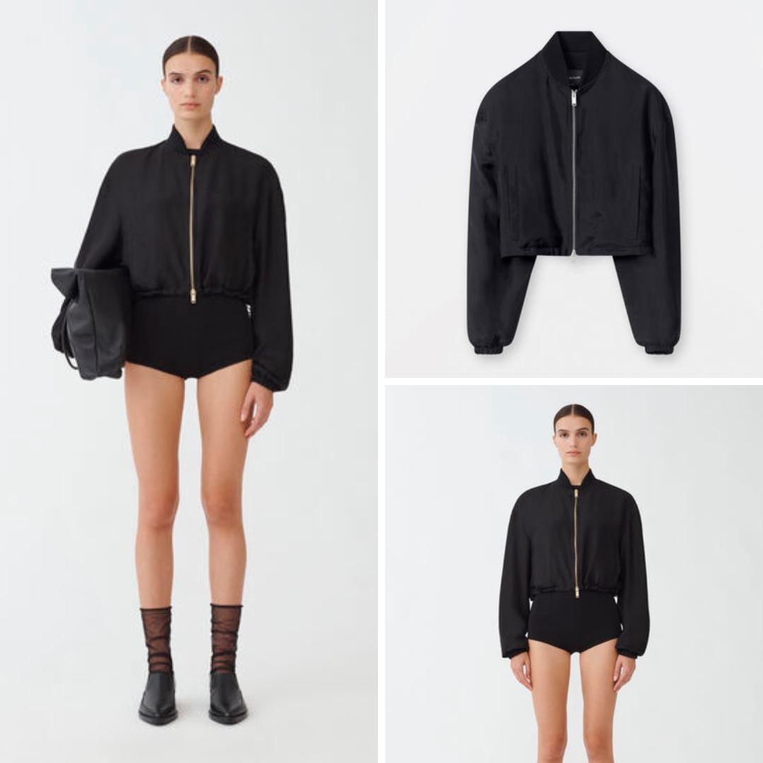 《送料無料》 FABIANA FILIPPI CROPPED BOMBER JACKET