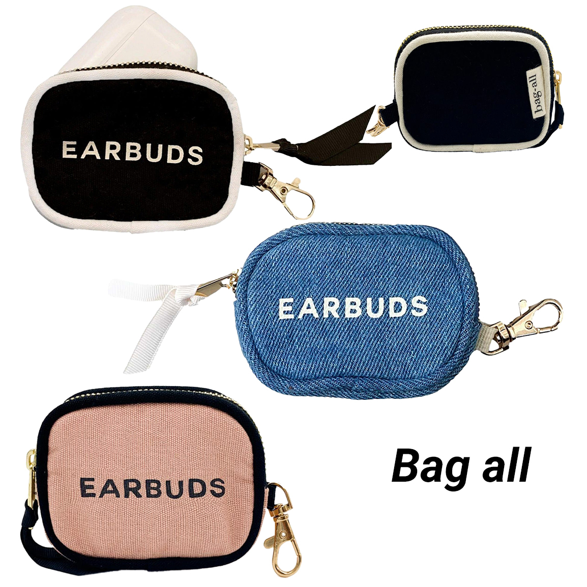 ◆Bag all◆イヤホン/AirPods ケース デニム 送料込