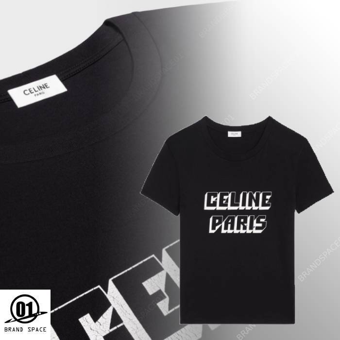 CELINE レギュラー コッンジャージー Tシャツ ブラック