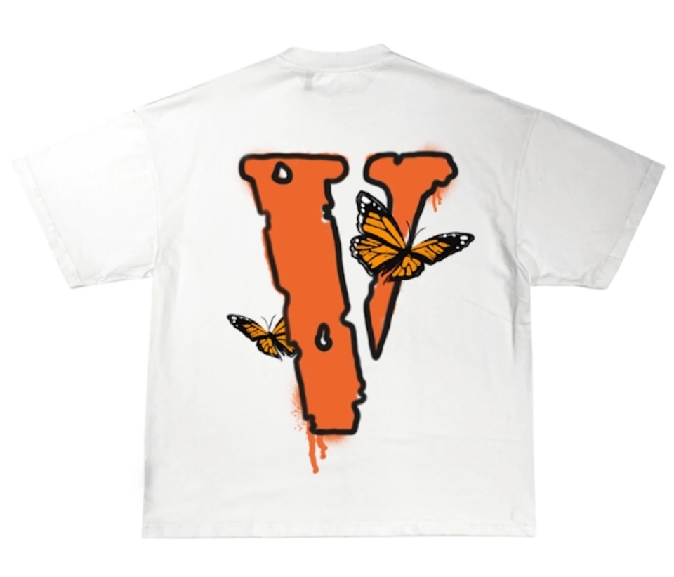 ジュース・ワールド×ヴィーローン バタフライ Tシャツ ホワイト