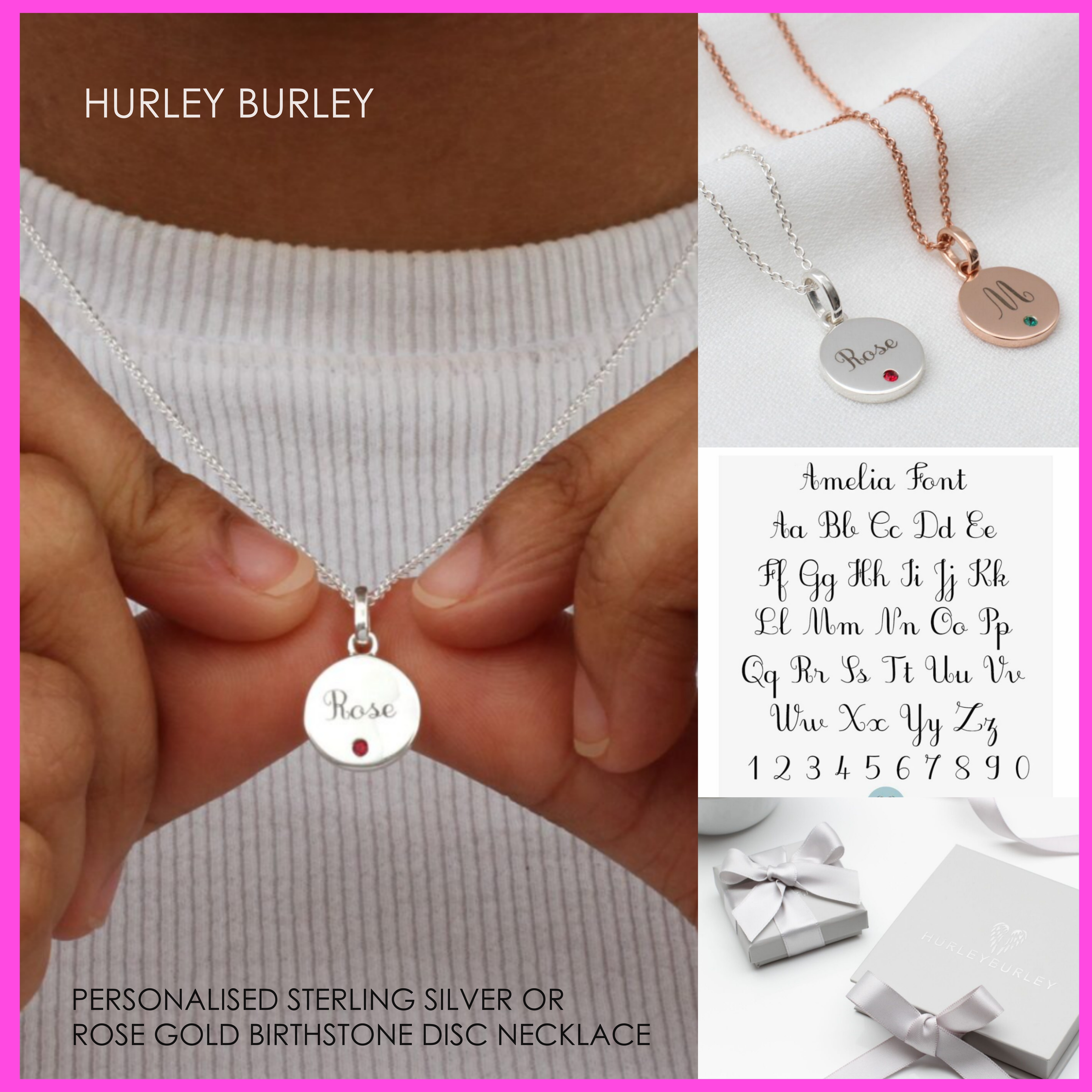 送税込【HURLEY BURLEY】BIRTHSTONE DISC NECKLACE 誕生石(2色)