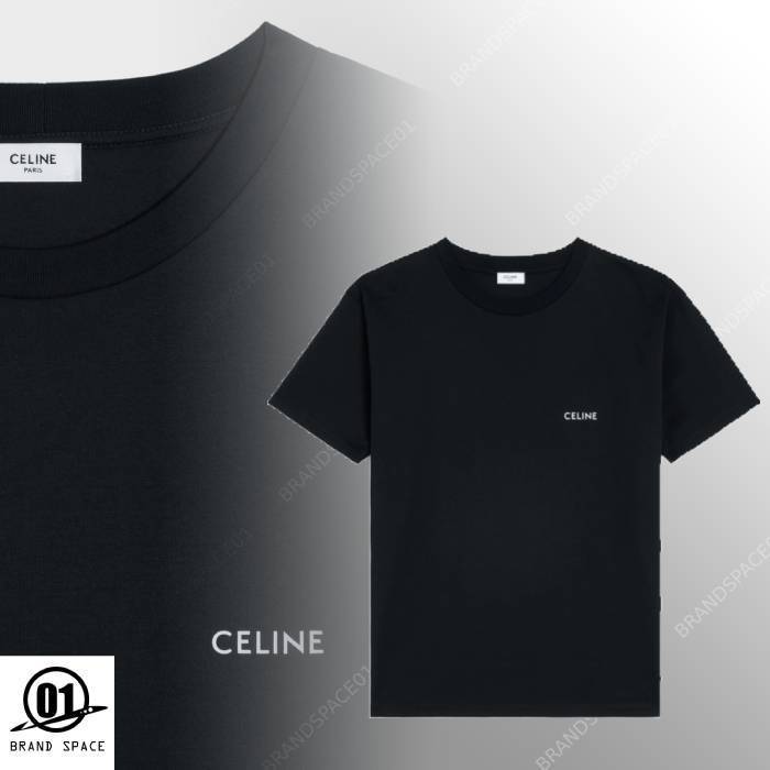 CELINE コットンジャージー ルーズ Tシャツ ブラック