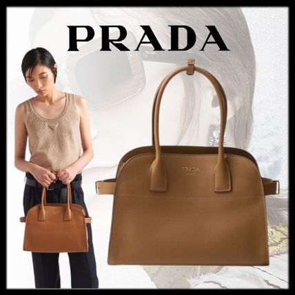 PRADA プラダ トートバッグ 茶系 - 4500525A0093 ブラウン（茶色）系 PRADA(プラダ) トートバッグ(レディース