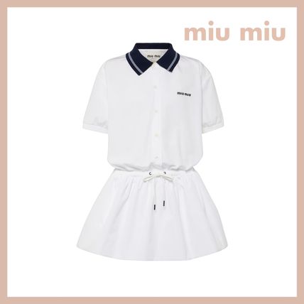 MiuMiu◆ミュウミュウ ロゴコットンポロドレス