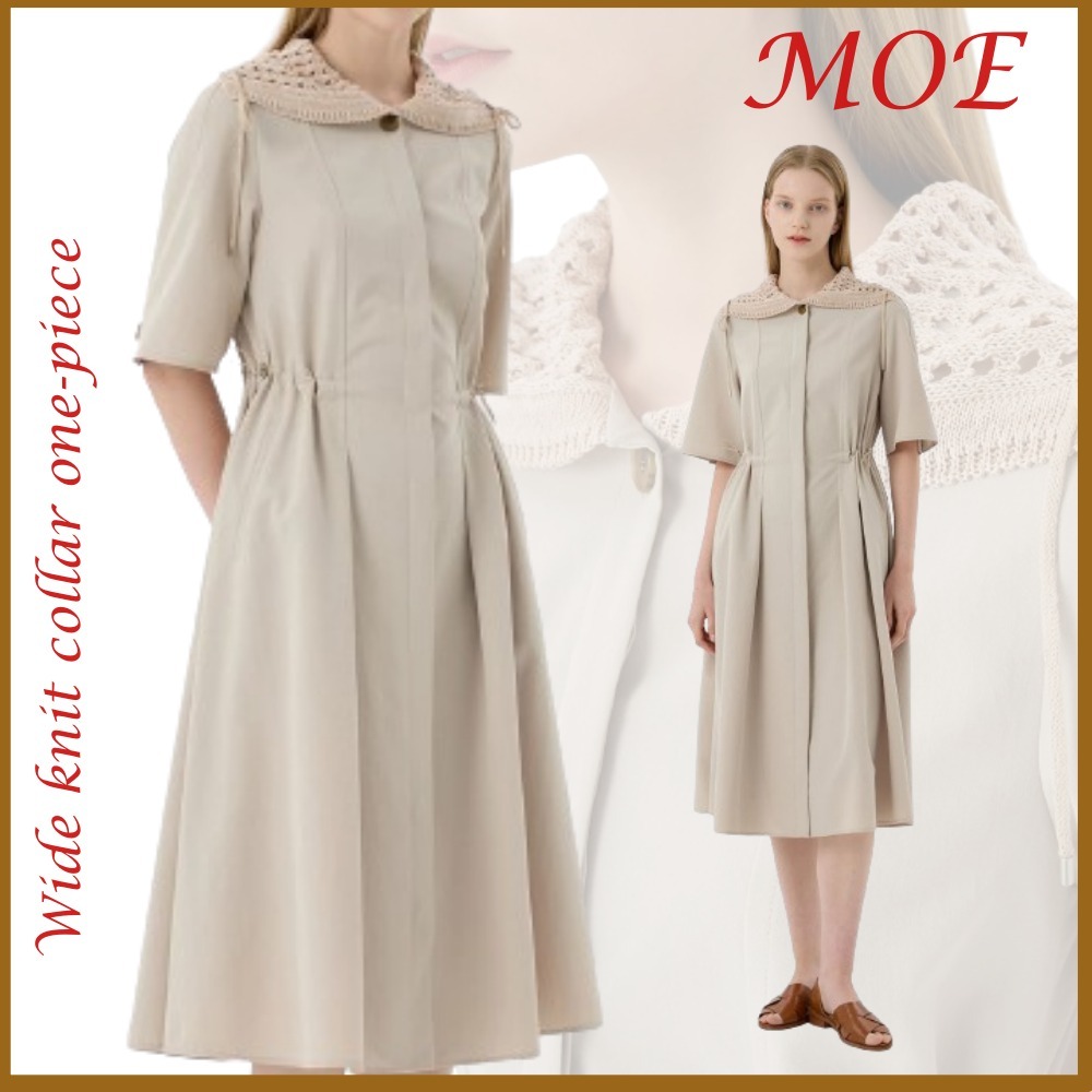 MOE ◆ワイドニットカラーワンピース