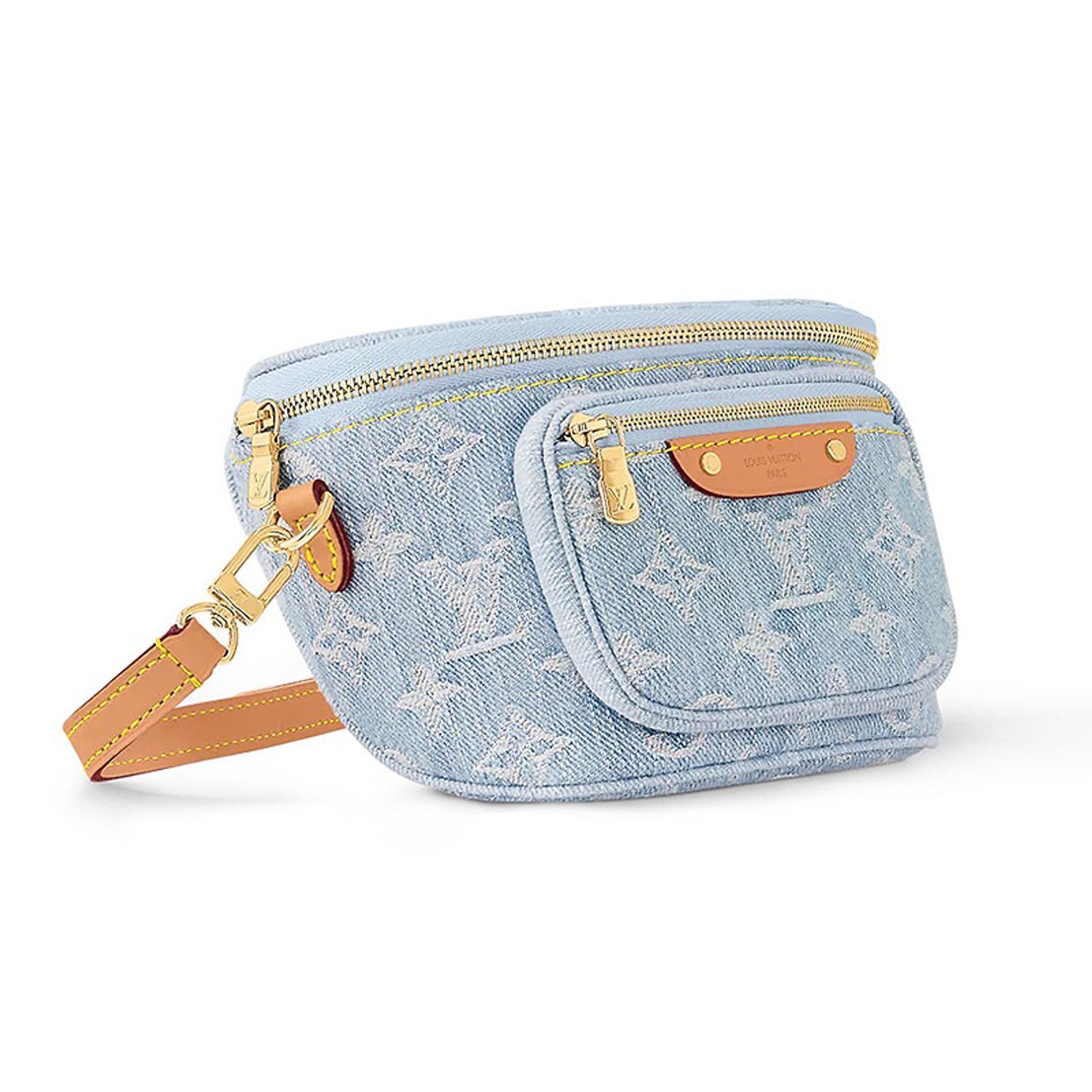 《限定/デニム》LOUIS VUITTON モノグラム ミニ バムバッグ 2WAY