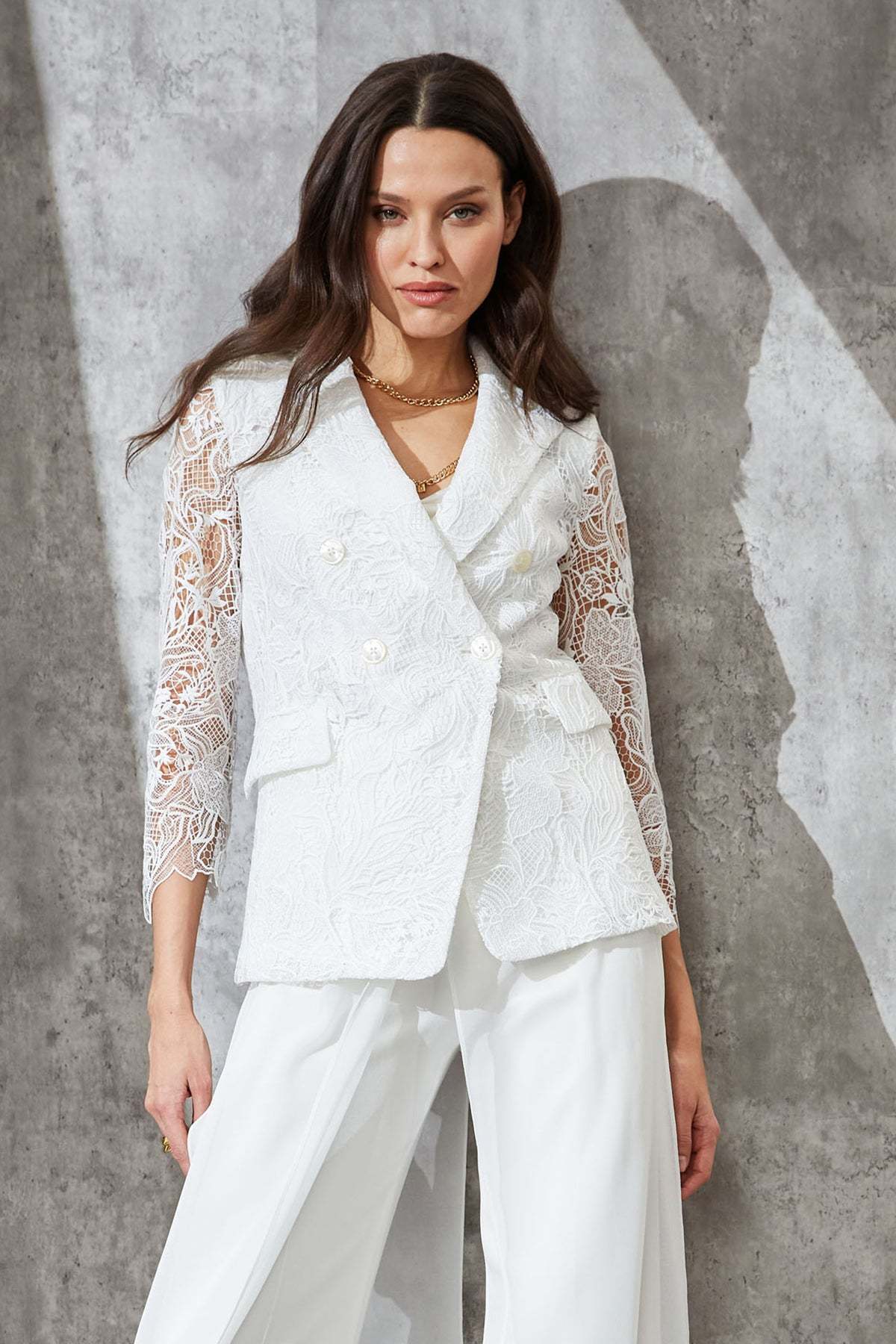Elie Tahari ダブルブレスト レースブレザー Elie Tahari ダブルブレスト レースブレザー (Elie Tahari