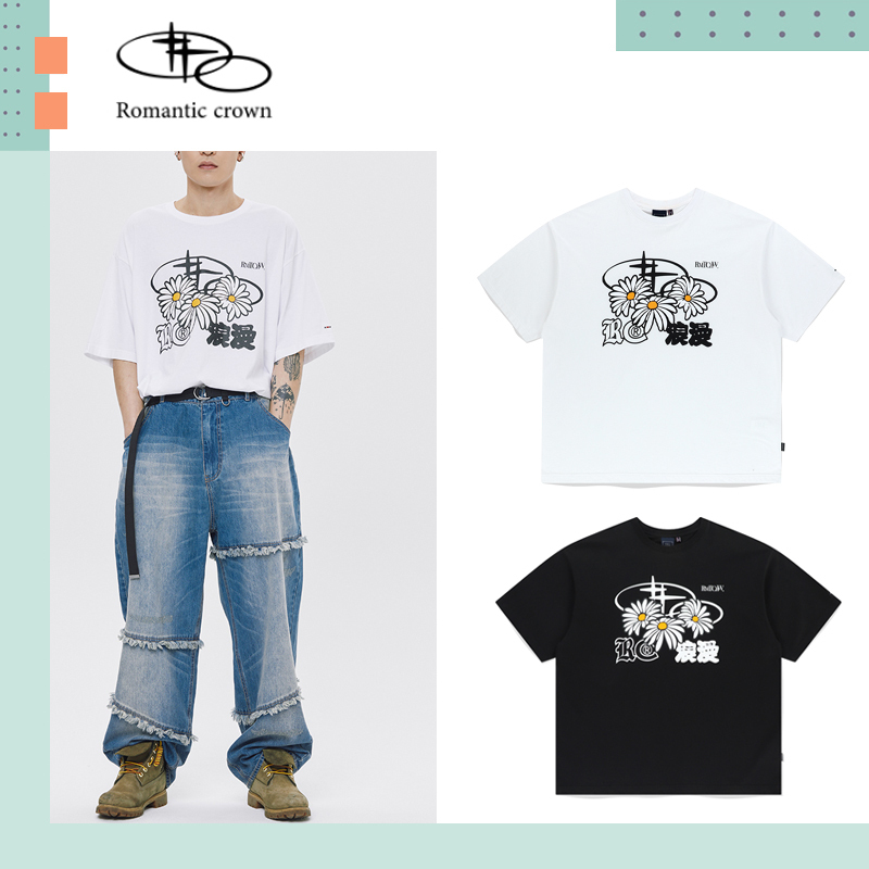 ROMANTIC CROWN ♥ TRIPLE DAISY MIXED LOGO TEE SHIRT