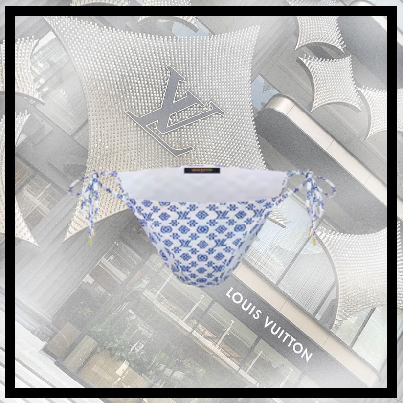 Louis Vuitton ◆ ブラーリィモノグラムセルフタイビキニボトム