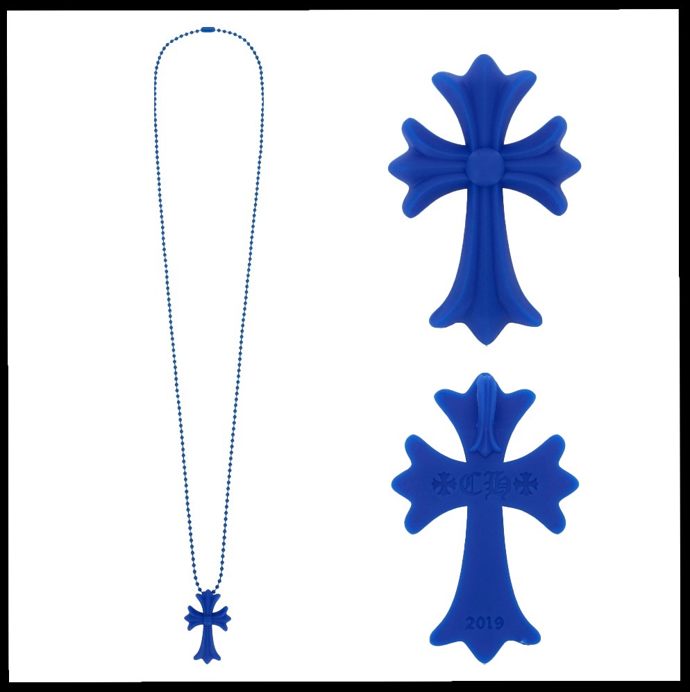 ★Chrome Hearts★Silichrome CH Cross Pendant Blue★大人気