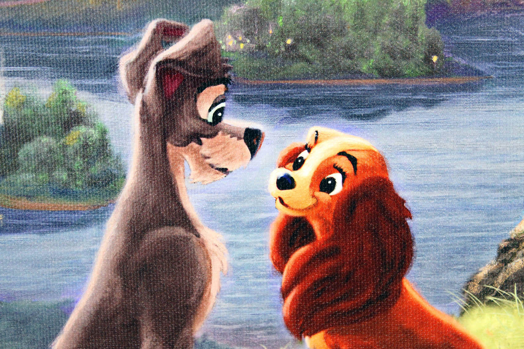 ディズニー絵画「わんわん物語/フォーリン・ラブ」 キャンバス