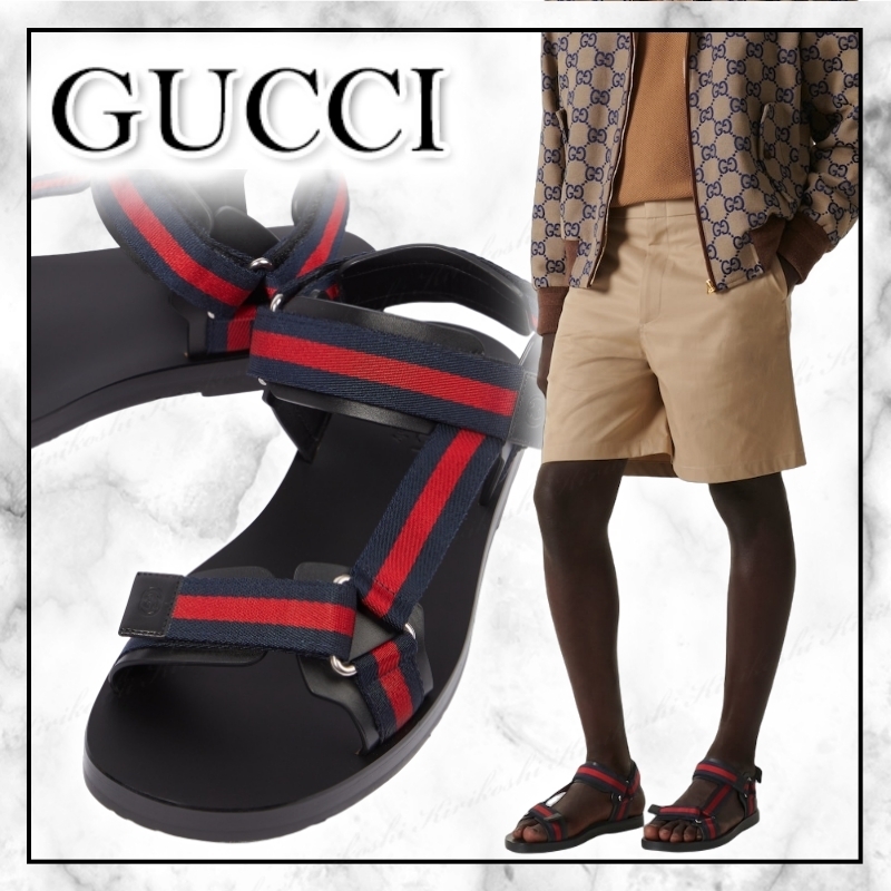 ◆GUCCI 24SS◆メレック ウェブライン キャンバス サンダル◆