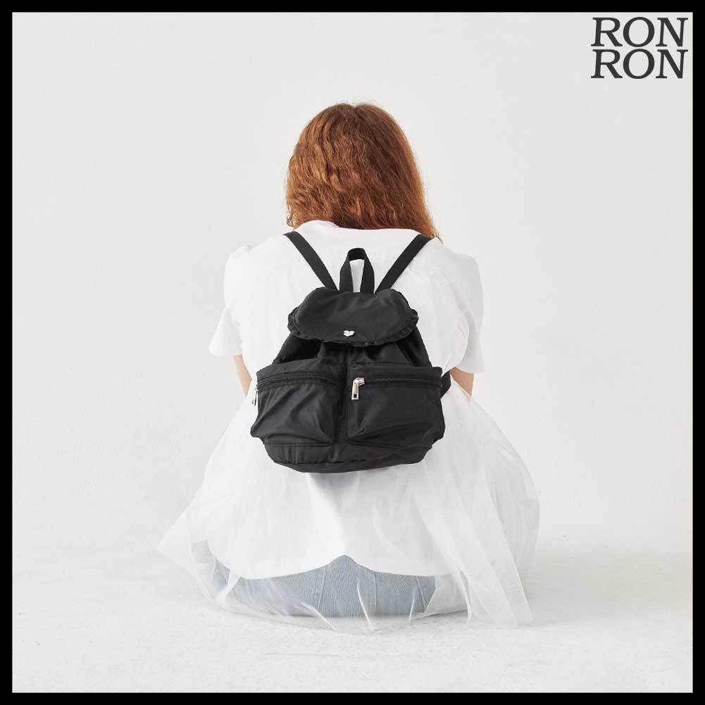 ●RONRON●RUFFLE POINTED MINI BACKPACK ミニ ナイロン 可愛い