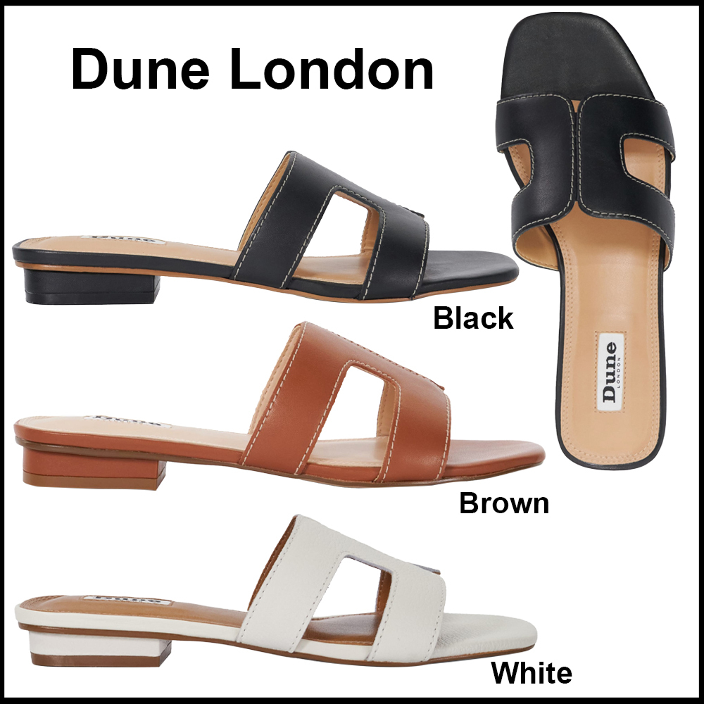 ロンドン発★DUNE LONDON★レザー スマート フラット サンダル