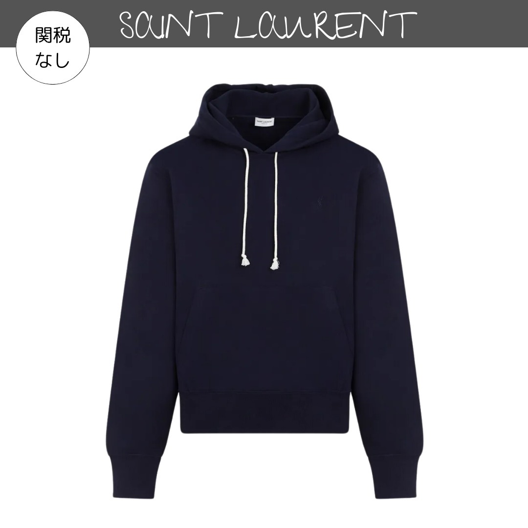 【Saint Laurent】marine cotton hoodie
