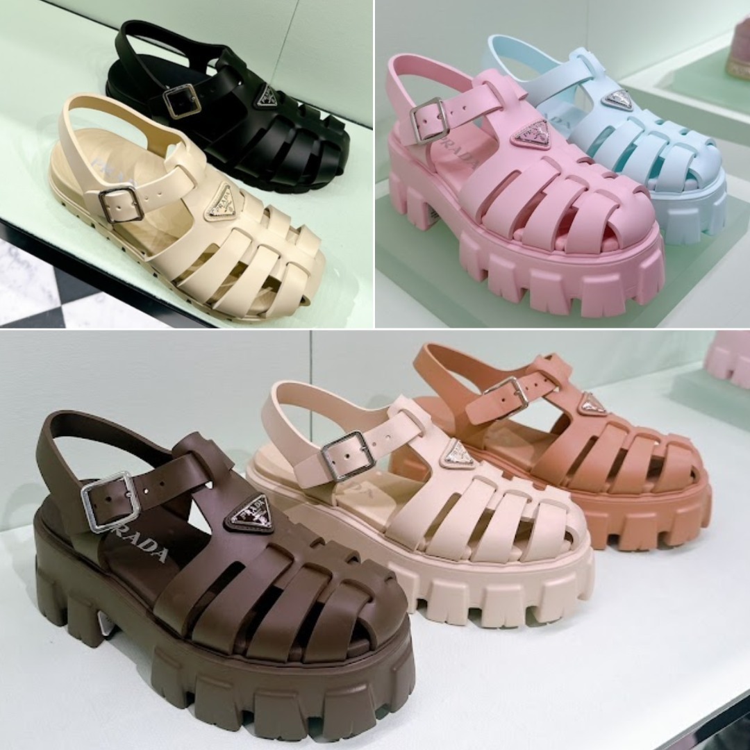 未掲載カラーも買い付け可能◆プラダ フォームラバー サンダル