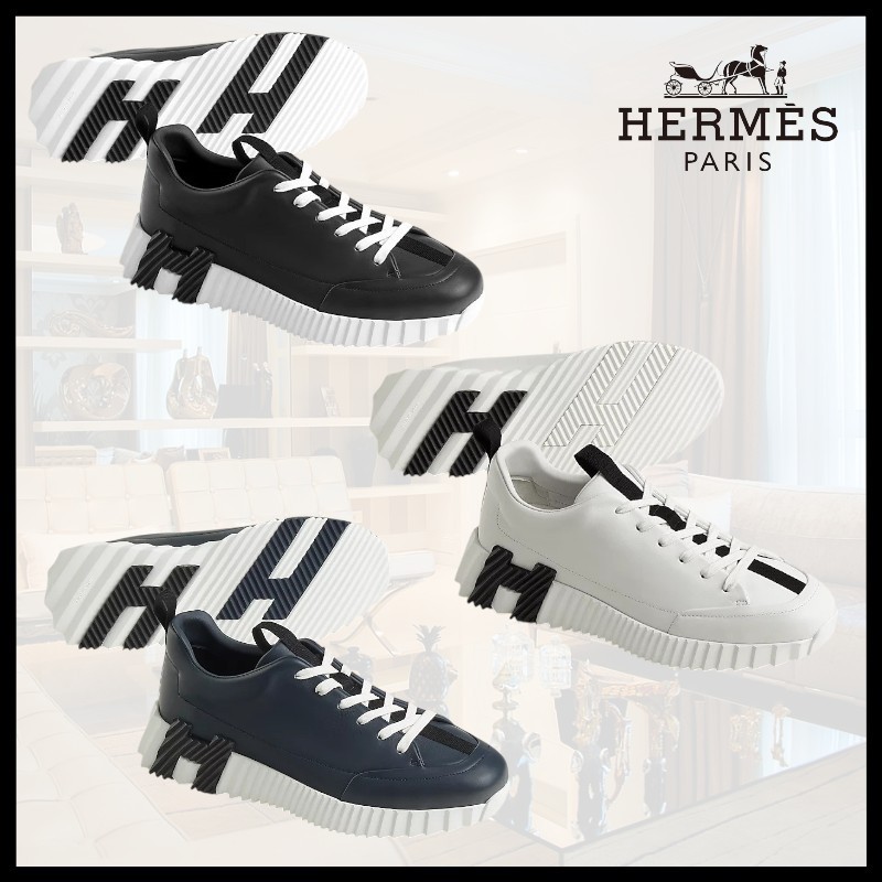 【シンプルデザイン♪】HERMES《Jump》スニーカー