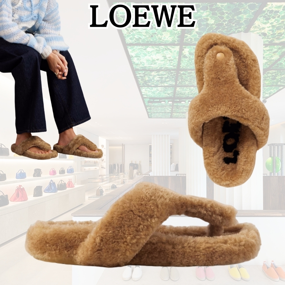 LOEWE*快適さとスタイルを兼ね備えた*シアリング サンダル