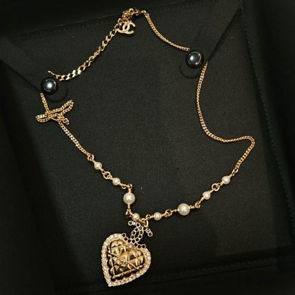 【25S★ラブリー】CHANEL ハート CCロゴ ペンダント ネックレス ハートチャームが可愛い♪【CHANEL】25P CCロゴ ネックレス