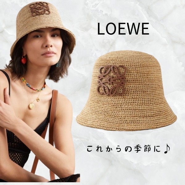 LOEWE☆関税込☆Paula's Ibiza ジャカードバケットハット ロエベ バケットハット（デニム） ブルー - LOEWE
