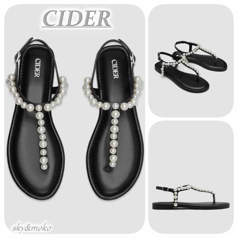 CIDER★パールトラップ フラットサンダル (送料込)