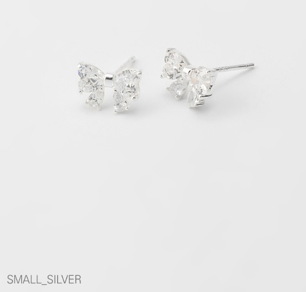 Lサイズ【TATIANA】(Silver925) Twinkle Butterfly Ribbonピアス TATIANA] 925Silver☆Twinkle Butterfly Ribbon Earring