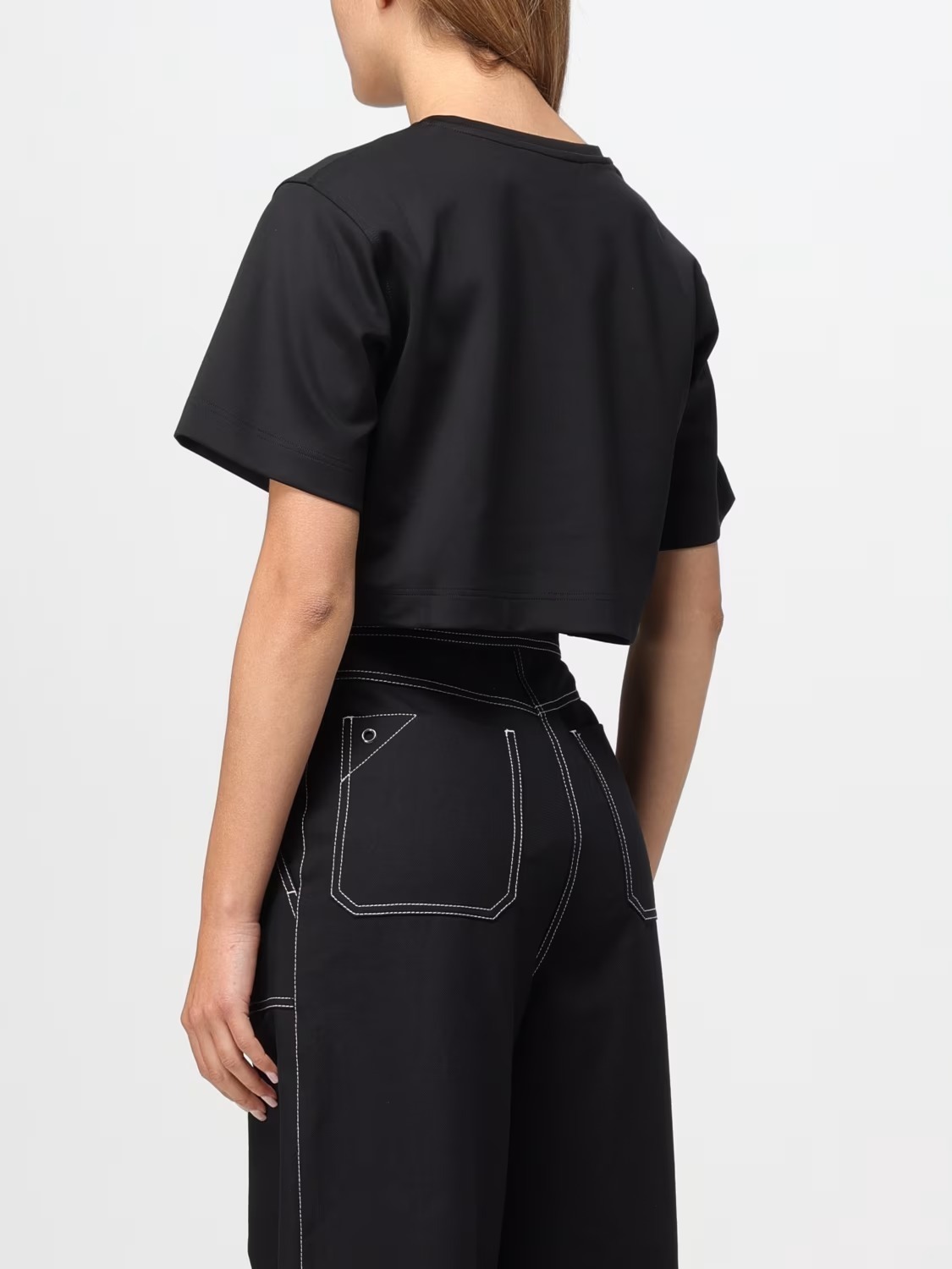 《送料無料》 MAX MARA Scuba jersey cropped T-shirt MESSICO