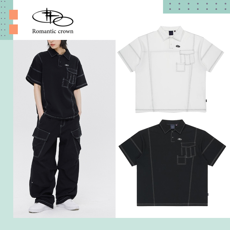ROMANTIC CROWN ♥ DOUBLE POCKET STITCH PIQUE SHIRT