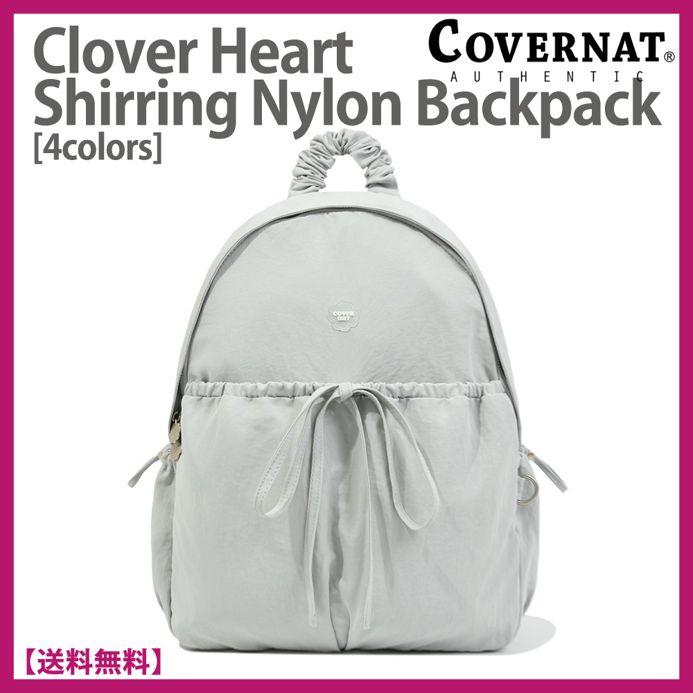 COVERNAT★Clover Heart Shirring Nylon Backpack★バックパック