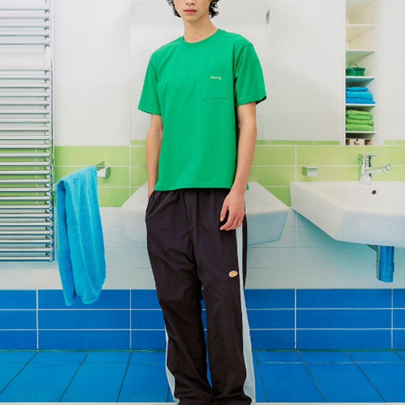 Tシャツ・カットソー 87MM [Mmlg] STITCH POCKET HF-T 4FT529 男女兼用☆人気[MMLG] STITCH POCKET HF-T 韓国正規品 (87MM/T