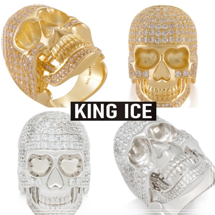 【King Ice】 DEATH デザイン リング 2色