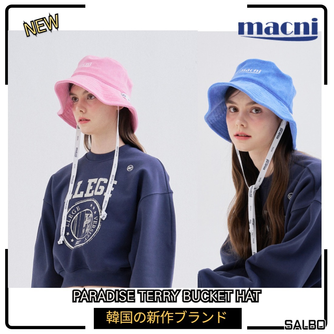 [MACNII] ★韓国NEW BRAND★PARADISE TERRY BUCKET HAT