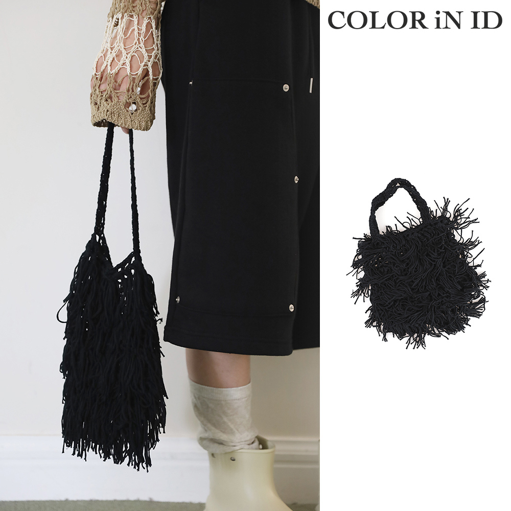 【COLOR iN ID】Cotton tassel hippie bag