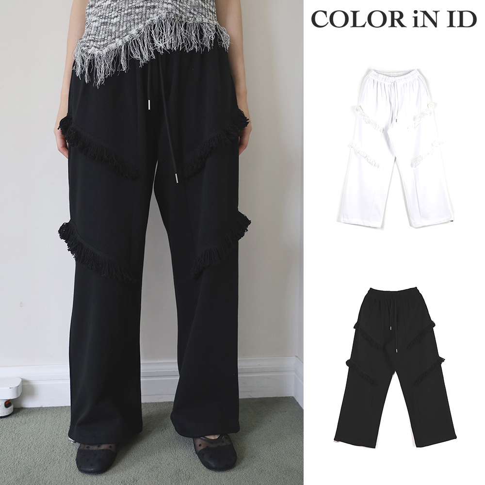 【COLOR iN ID】Fringe Western Neck Pants