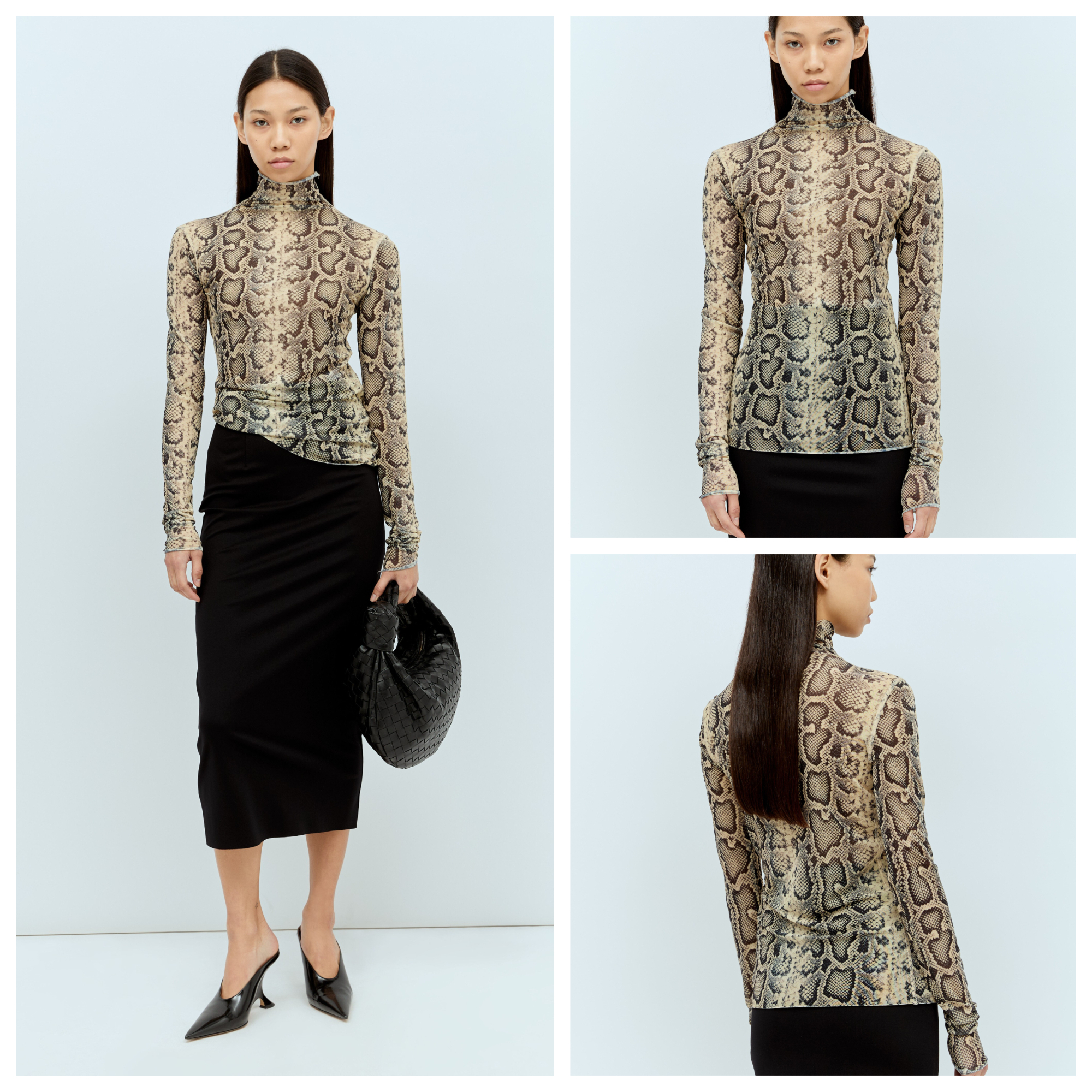 《送料無料》 MAX MARA Printed tulle T-shirt PROTEO