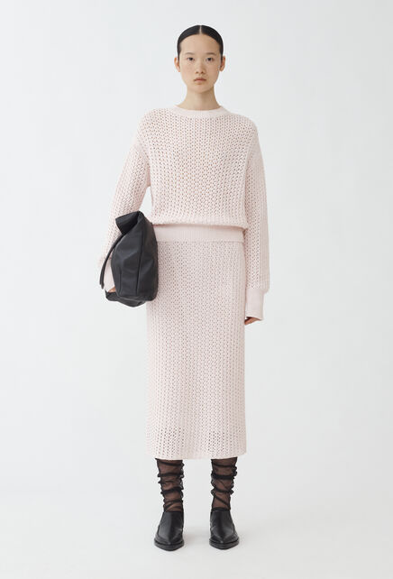 《送料無料》FABIANA FILIPPI NET STITCH COTTON PENCIL SKIRT