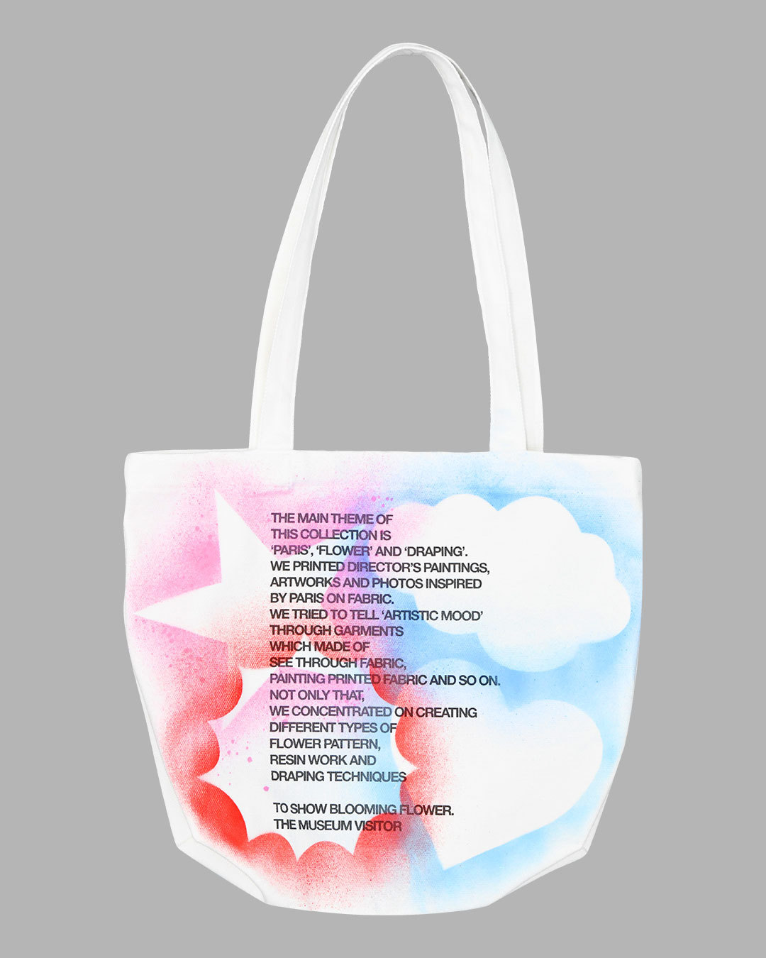 【THE MUSEUM VISITOR】MULTI SPRAYED ECOBAG (WHITE)