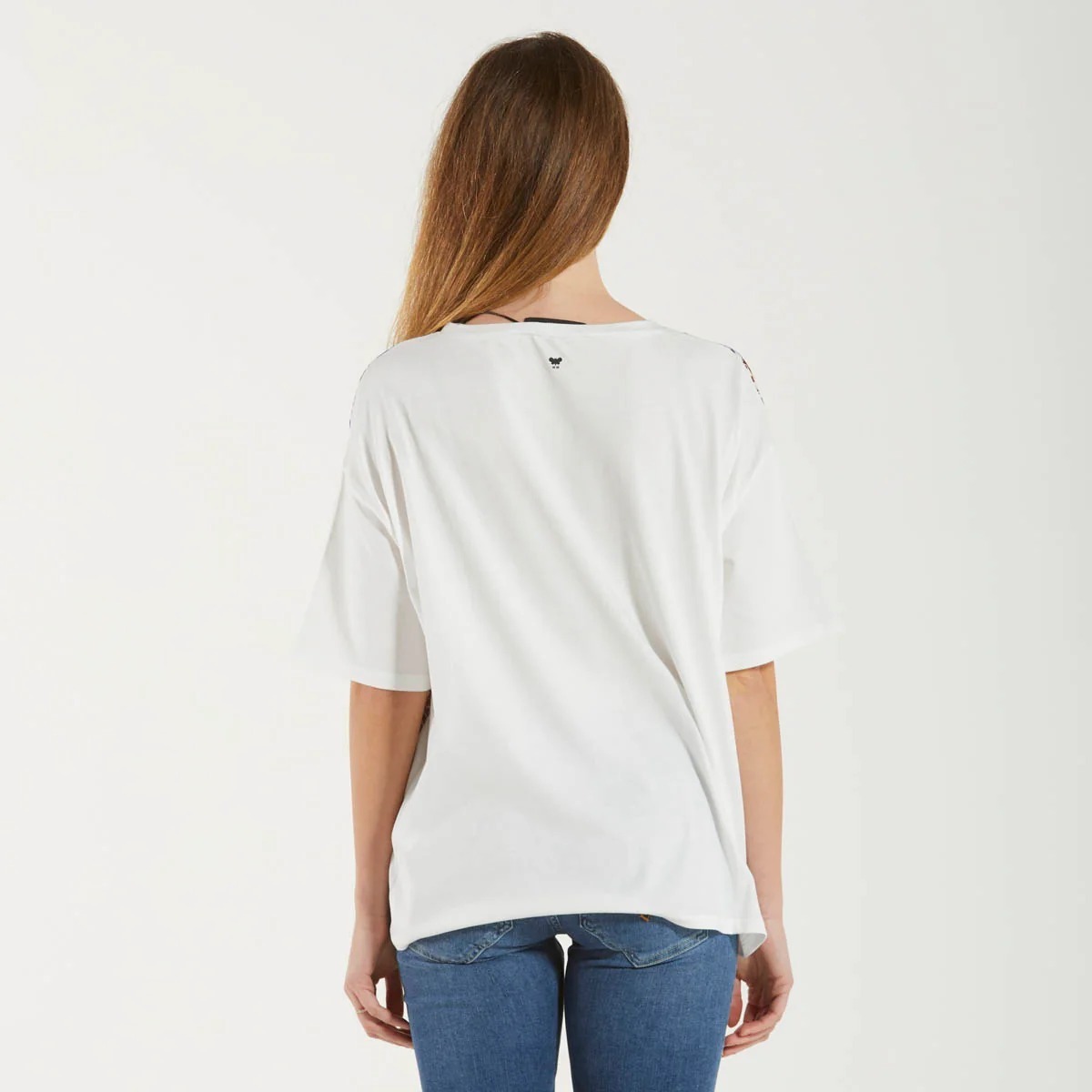 《送料無料》 MAXMARA Jersey and crepe T-shirt MALAGA